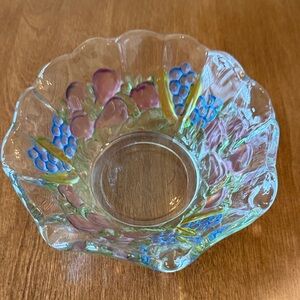 Small Vintage Decorative Glass Bowl